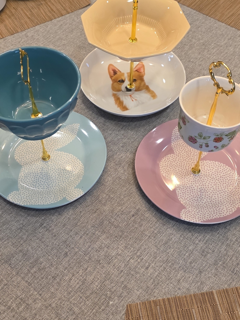 Handmade 2-Tier Trinket Tray Or Candy Dish Upcycled Home Decor
